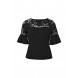 Блуза LACE YOLK PEPLUM SLEEVE TOP LOST INK модель LO019EWJOT39 cо скидкой