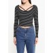 Лонгслив STRAPPY STRIPE CROP TEE LOST INK модель LO019EWMWW60 фото товара