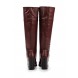 Сапоги ROUND TOE BROGUE KNEE HIGH BOOT OXBLOOD LOST INK артикул LO019AWEXY69 фото товара